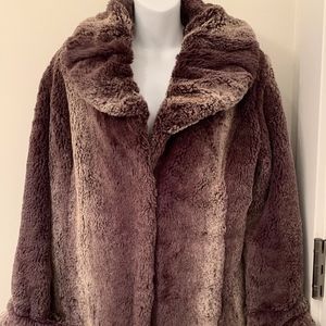 Pamela McCoy Faux Fur Jacket Coat Persian Lamb